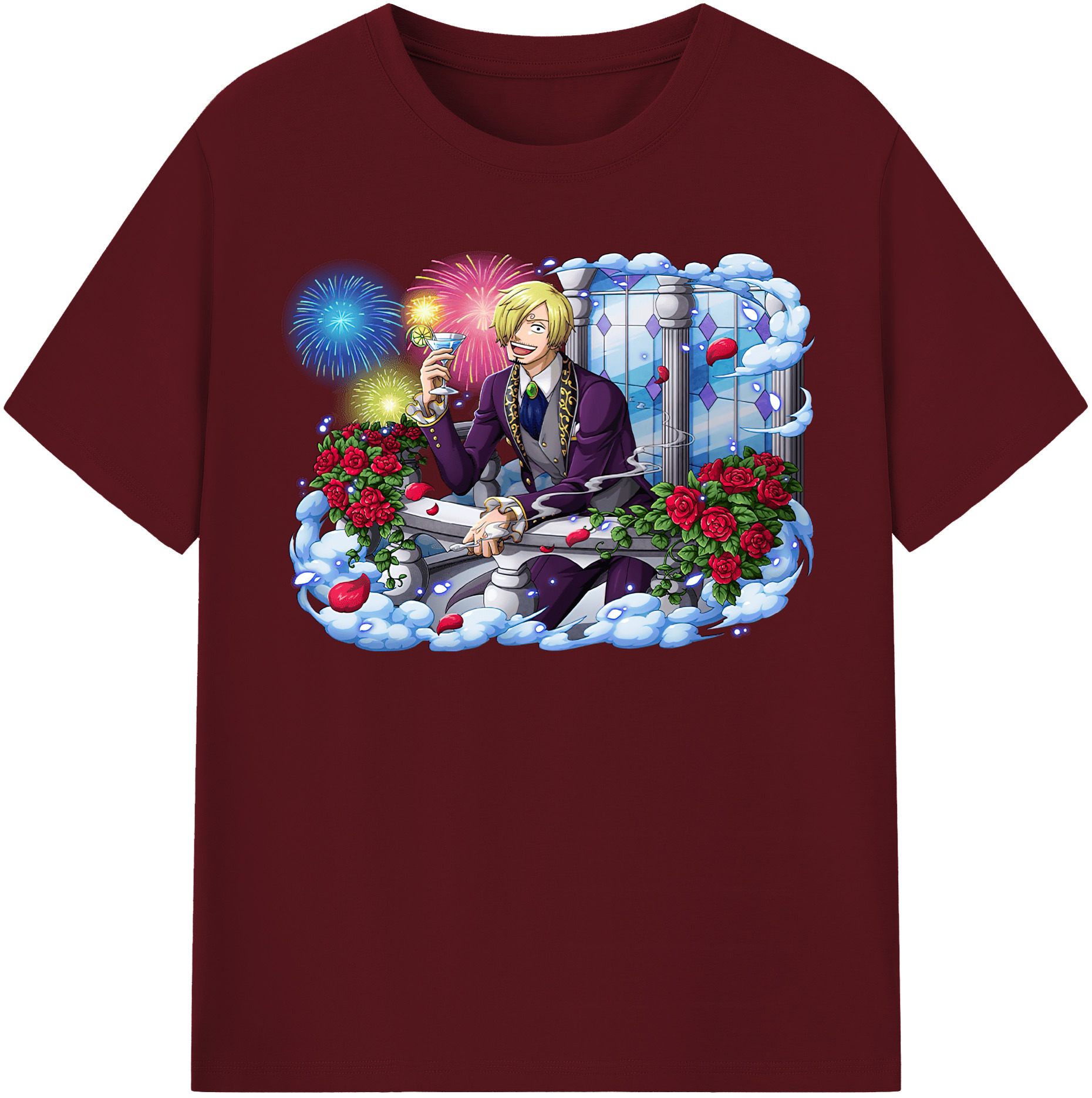 ワンピース サンジ ONE PIECE Sanji 綿100％半袖Tシャツ（フロントプリント）